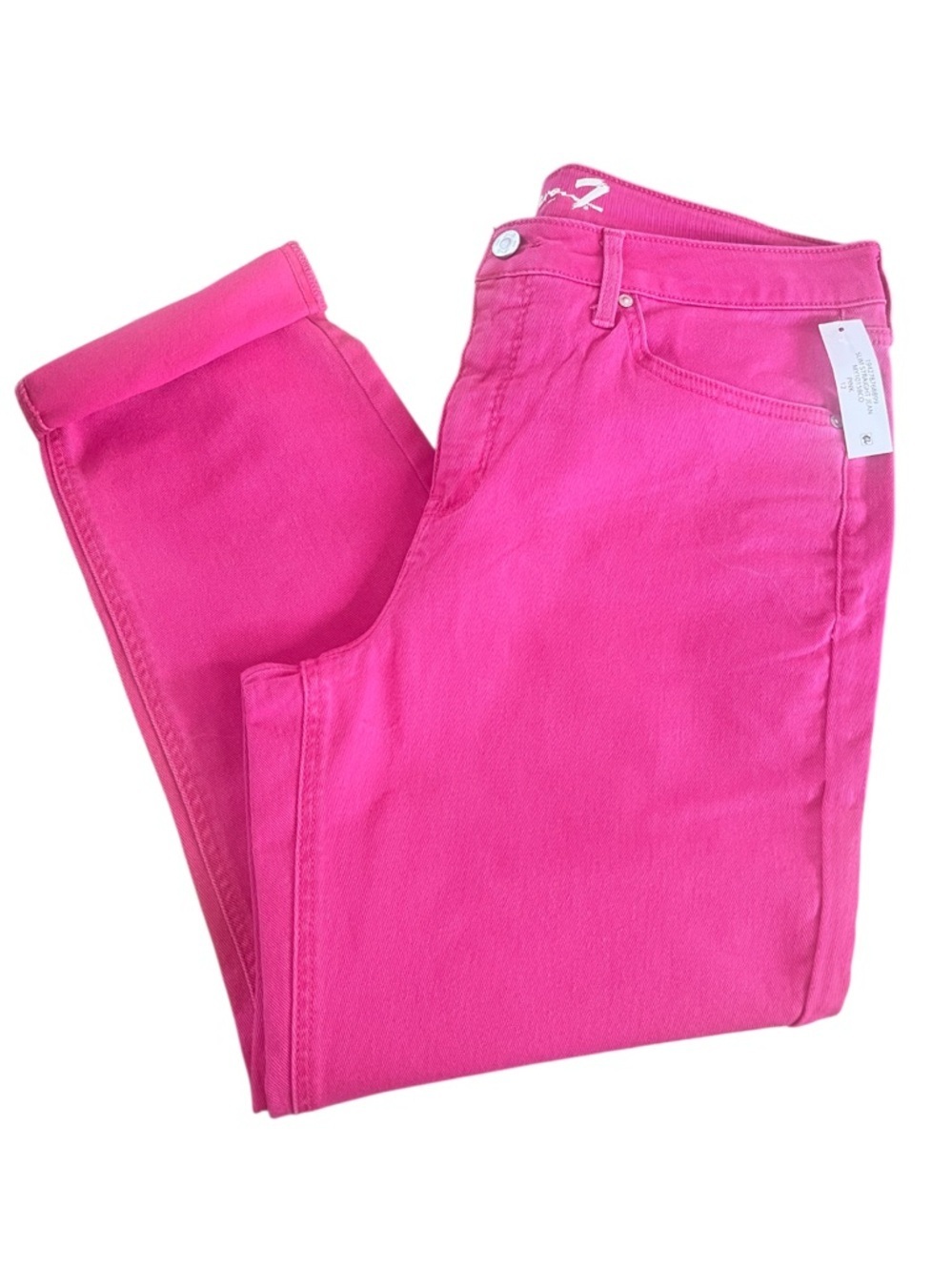 NWT- Seven7 Pink high-rise STRAIGHT Jeans - Picture 2 of 8